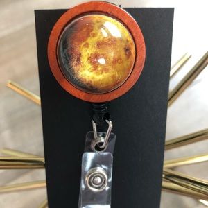 Retractable Nametag Badge Holder Lanyard Handmade